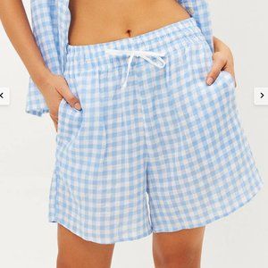 Blue gingham PJ set